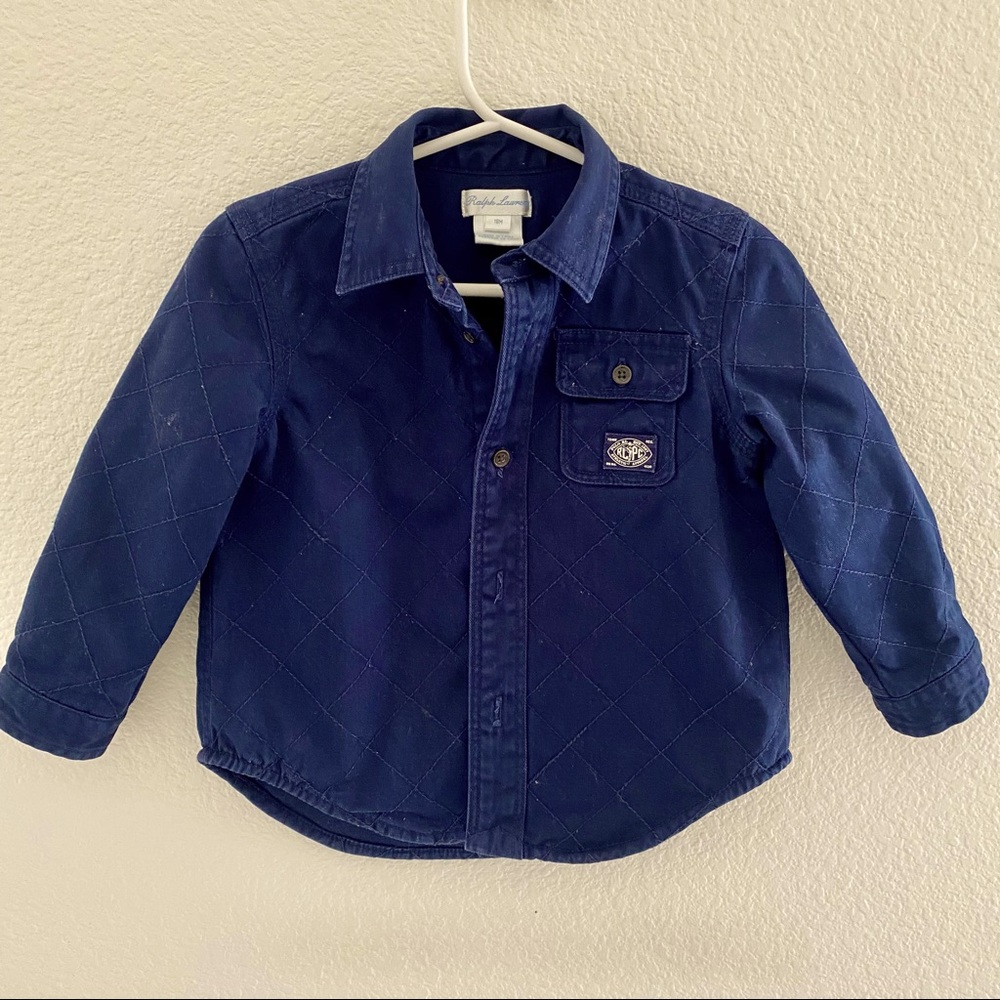 RALPH LAUREN • Cotton Shirt - Long Sleeves, Navy Blue